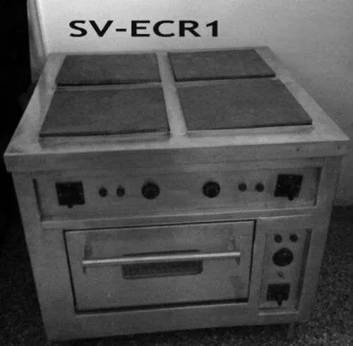 Commercial 4 Plate Electric Cooking Range with Oven Manufacturer in Kolkata Commercial Kitchen Equipment