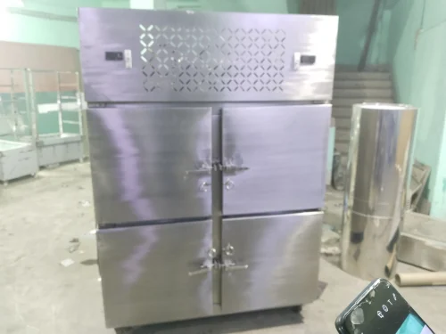 Four Door Stainless Steel Refrigerator Commercial Kitchen Equipment