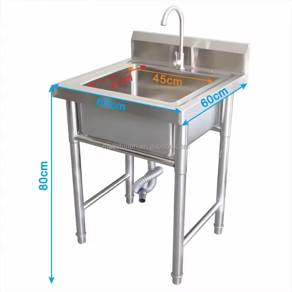 Hot Sale Commercial Stainless Steel Double Basin Sink for Restaurant Commercial Kitchen Equipment