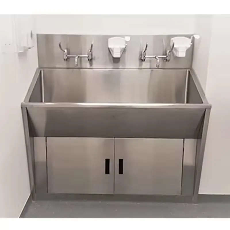 Medical Facilities 304 Stainless Steel Hospital Sink Medical Hand Wash Sink Commercial Kitchen Equipment