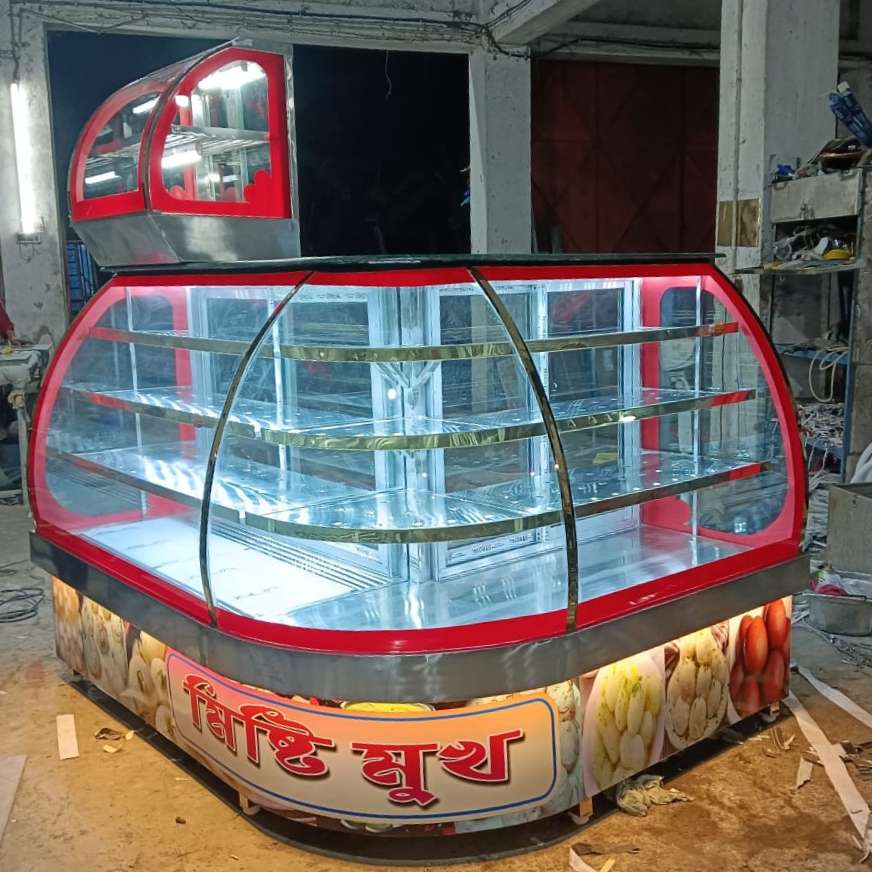 Premium Curved Glass Sweet Counter Kolkata | Factory Price